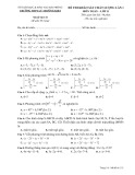 Đề thi khảo sát chất lượng đầu năm lớp 11 năm học 2017-2018 môn Toán trường THPT Lý Thường Kiệt