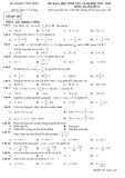 Đề thi khảo sát chất lượng đầu năm lớp 11 năm học 2017-2018 môn Toán trường THPT Phạm Công Bình