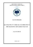 Luận án Tiến sĩ: Quản trị công ty và hiệu quả tài chính công ty trên thị trường chứng khoán Việt Nam