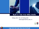 Bài giảng Lập trình tính toán khoa học kỹ thuật: Buổi 3 - TS. Lê Hoàng Sơn