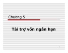 Bài giảng Quản trị tài chính: Chương 5 - ThS. Bùi Phước Quãng