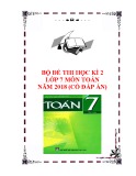 Bộ đề thi học kì 2 lớp 7 môn Toán năm 2017-2018 có đáp án