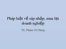 Bài giảng Pháp luật về sáp nhập, mua lại doanh nghiệp: Chương 1 - TS. Phạm Trí Hùng