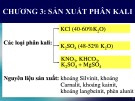 Bài giảng Công nghệ sản xuất phân bón vô cơ: Chương 3 - GV. Nguyễn Văn Hòa