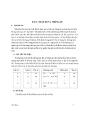 Bài giảng Xử lý thống kê với phần mềm SPSS - Bài 1: Nhật đồ và thống kê