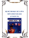 Bộ đề thi học kỳ 2 lớp 8 môn Sinh năm 2017-2018 có đáp án