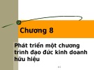 Bài giảng Đạo đức kinh doanh và văn hoá doanh nghiệp trong hội nhập quốc tế: Chương 8 - TS. Phạm Văn Tài