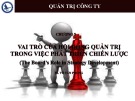 Bài giảng Quản trị công ty: Chương 5 - TS. Võ Tấn Phong