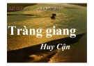 Bài giảng Ngữ văn 11 - Bài: Tràng giang