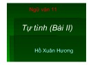 Bài giảng Ngữ văn 11 - Bài: Tự tình (Bài II)