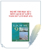 Bộ đề thi học kì 1 môn Lịch Sử lớp 9 năm 2017-2018 có đáp án