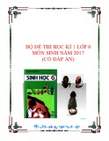 Bộ đề thi học kì 1 lớp 6 môn Sinh năm 2017-2018 có đáp án