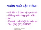 Bài giảng Ngôn ngữ lập trình - Chương 3: Kiểu dữ liệu sơ cấp