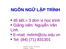 Bài giảng Ngôn ngữ lập trình - Chương 5: Điều khiển tuần tự