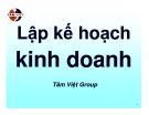 Bài giảng Lập kế hoạch trong kinh doanh