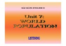 Bài giảng Tiếng Anh 11 - Bài 7: World population