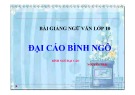 Bài giảng Ngữ văn 10: Đại cáo Bình Ngô