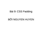 Bài giảng CSS - Bài 9: CSS Padding