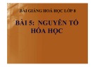 Bài giảng Hóa học 8 - Bài 5: Nguyên tố hóa học