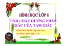 Bài giảng Toán 8: Tính chất đường phân giác của tam giác