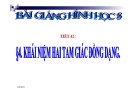 Bài giảng Toán 8: Khái niệm hai tam giác đồng dạng