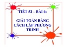 Bài giảng Toán 8: Giải bài toán bằng cách lập phương trình