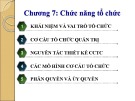 Bài giảng Quản trị học - Chương 7: Chức năng tổ chức