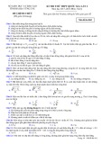 Đề thi thử THPT Quốc gia môn Vật lí lần 1 năm 2018 - Sở GD&ĐT Bà Rịa-Vũng Tàu - Mã đề 002