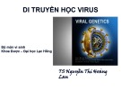 Bài giảng Di truyền học virus - TS. Nguyễn Thị Hoàng Lan