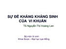 Bài giảng Sự đề kháng kháng sinh của vi khuẩn - TS. Nguyễn Thị Hoàng Lan