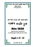 Tuyển tập đề thi thử THPT Quốc gia môn Toán năm 2016