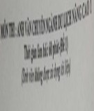 Đề thi môn Anh văn chuyên ngành du lịch nâng cao 1