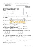 Đề thi thử THPTQG năm 2018 lần 3 môn Toán - Sở GD&ĐT Nghệ An - Mã đề 101