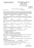 Đề thi khảo sát giữa HK 2 môn Vật lí lớp 10 năm 2016-2017 - THPT Nguyễn Văn Cừ - Mã đề 019