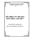 Đề cương ôn tập HK 2 môn tiếng Anh 7 năm 2015-2016 - THCS&THPT Tà Nung