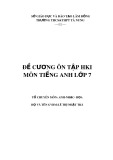 Đề cương ôn tập HK 1 môn tiếng Anh 7 năm 2015-2016 - THCS&THPT Tà Nung