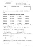 Đề kiểm tra 45 phút lần 2 môn Giải tích lớp 12 năm 2016-2017 - THPT Hàm Thuận Bắc - Mã đề 134