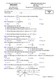 Đề kiểm tra HK 2 môn Toán lớp 12 năm 2016-2017 - Sở GD&ĐT Đắk Nông - Mã đề 357