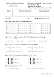 Đề kiểm tra 15 phút lần 4 môn Giải tích lớp 12 năm 2016-2017 - THPT Hàm Thuận Bắc - Mã đề 281