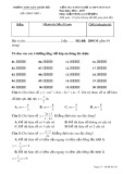 Đề kiểm tra 45 phút lần 2 môn Giải tích lớp 12 năm 2016-2017 - THPT Hàm Thuận Bắc - Mã đề 209