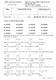 Đề kiểm tra 15 phút lần 5 môn Toán lớp 10 năm 2016-2017 - THPT Hàm Thuận Bắc - Mã đề 419