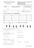 Đề kiểm tra 15 phút lần 4 môn Giải tích lớp 12 năm 2016-2017 - THPT Hàm Thuận Bắc - Mã đề 132