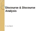 Lecture Introduction to linguistics: Discourse & discourse analysis