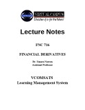 Lecture notes Financial derivatives - Dr. Umara Noreen