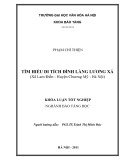 Tóm tắt Khóa luận tốt nghiệp ngành Bảo tàng học: Tìm hiểu di tích làng Lương Xá