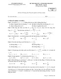 Đề kiểm tra HK 1 môn Toán lớp 12 năm 2016-2017 - THPT Đặng Thúc Hứa - Mã đề 468