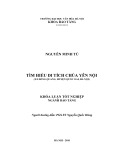 Tóm tắt Khóa luận tốt nghiệp ngành Bảo tàng học: Tìm hiểu di tích chùa Yên Nộ