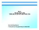 Bài giảng Cơ sở dữ liệu nâng cao: Bài 4 - PGS.TS. Đỗ Phúc