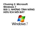 Bài giảng Hệ điều hành windows: Chương 2 (Bài 1) - Nguyễn Quốc Sử