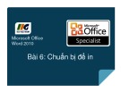 Bài giảng Microsoft Office Word 2010: Bài 6 - Nguyễn Quốc Sử